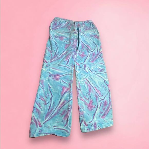 Iceberg RARE Vintage Denim Jeans Blue Purple Tie Dye Cotton Baggy Jeans Size 52 - Picture 1 of 9